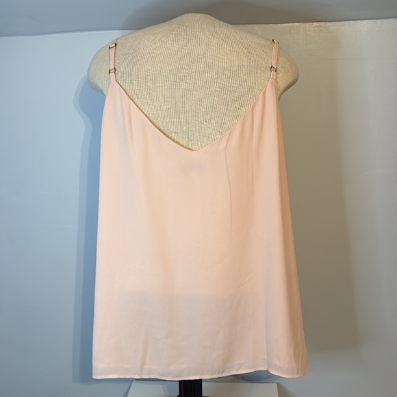PLUS SIZE Loft Button Down Pink Tank Blouse - Picture 4 of 5